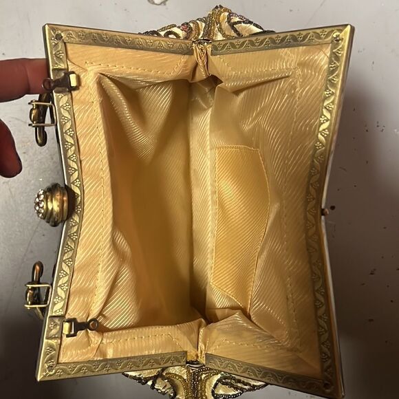 Gold Vintage Beaded Sequin Evening Bag - Picture 6 of 6